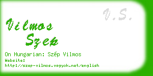 vilmos szep business card